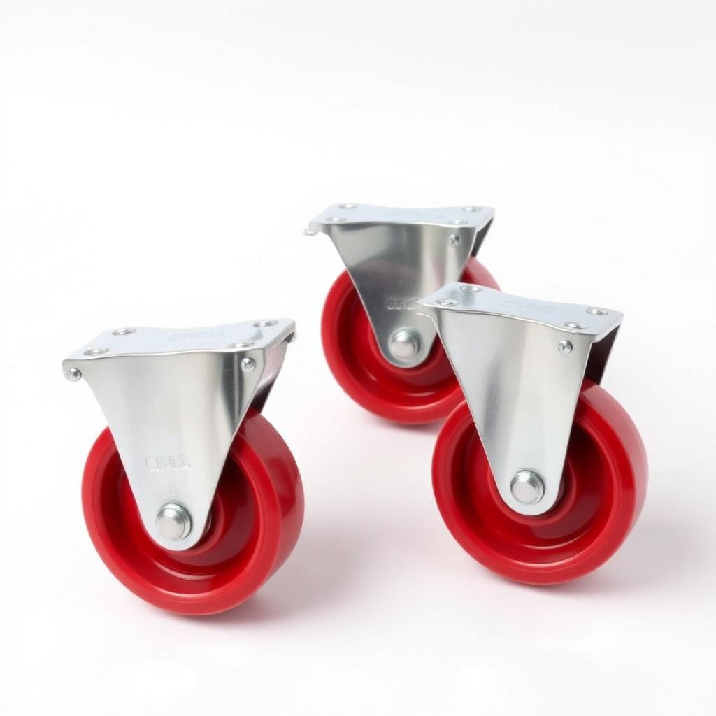 Steelton 4" Poly Casters - 2 with Brakes - 4/Set